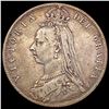 1890 Great Britain 1/2 Crown ABOUT UNCIRCULATED