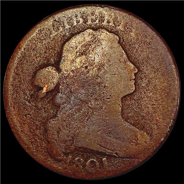 1801 Draped Bust Large Cent NICELY CIRCULATED