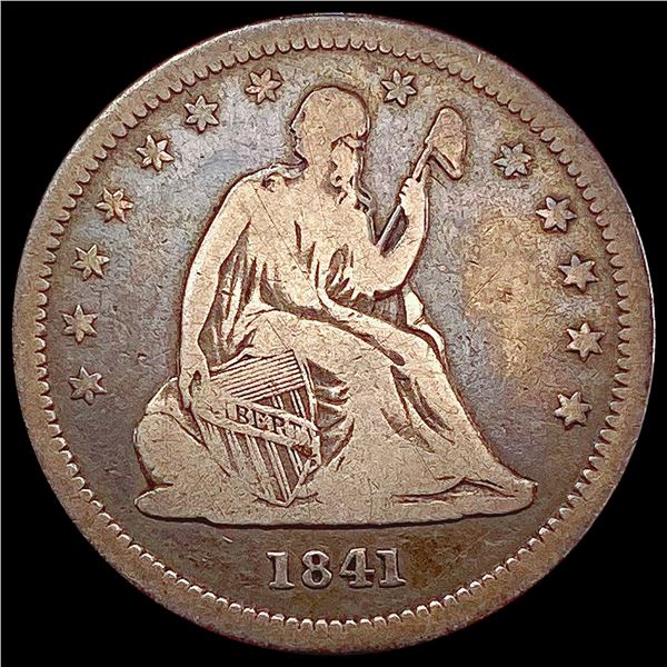 1841-O Seated Liberty Quarter NICELY CIRCULATED