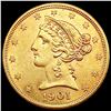 Image 1 : 1901-S $5 Gold Half Eagle UNCIRCULATED