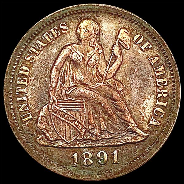 1891-O Seated Liberty Dime CLOSELY UNCIRCULATED