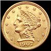 Image 1 : 1907 $2.50 Gold Quarter Eagle UNCIRCULATED