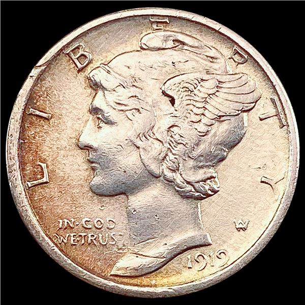 1919-D Mercury Dime CLOSELY UNCIRCULATED