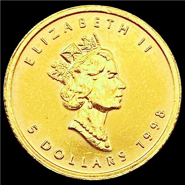 1998 Canada 1/10oz Gold Maple Leaf GEM PROOF