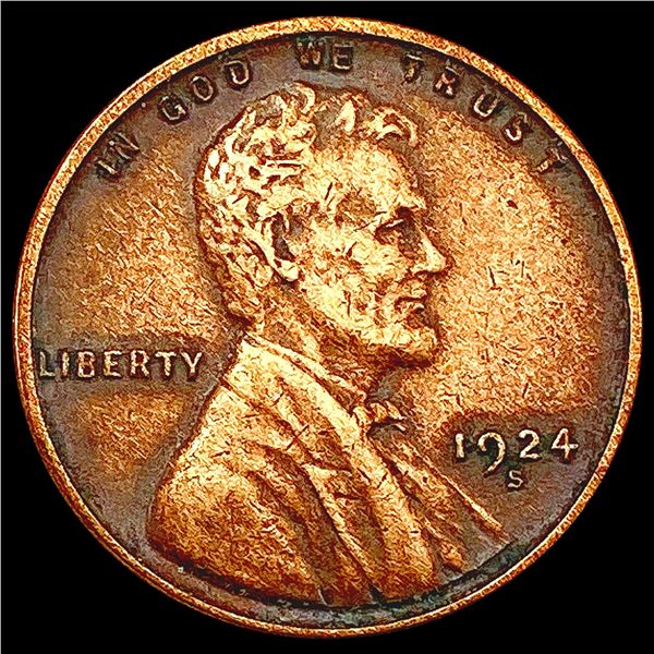 1924-S Wheat Cent LIGHTLY CIRCULATED