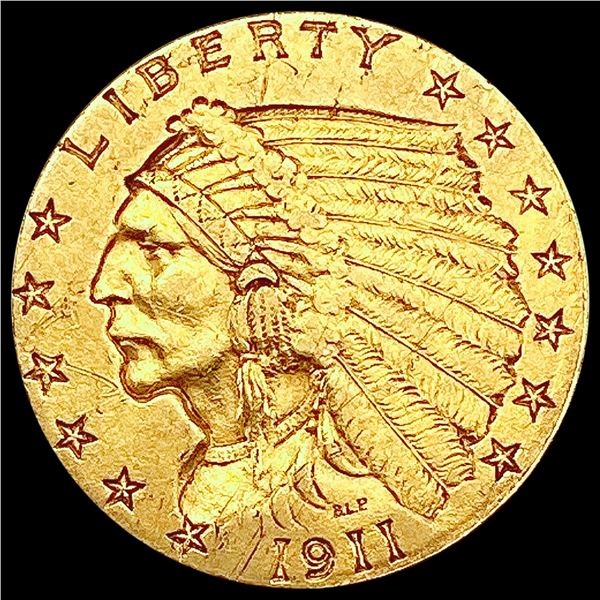 1911 $2.50 Gold Quarter Eagle LIGHTLY CIRCULATED
