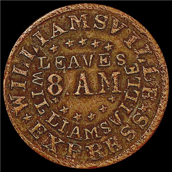 ND Civil War Token;City Willimasville Express Buffalo NY CLOSELY UNCIRCULATED