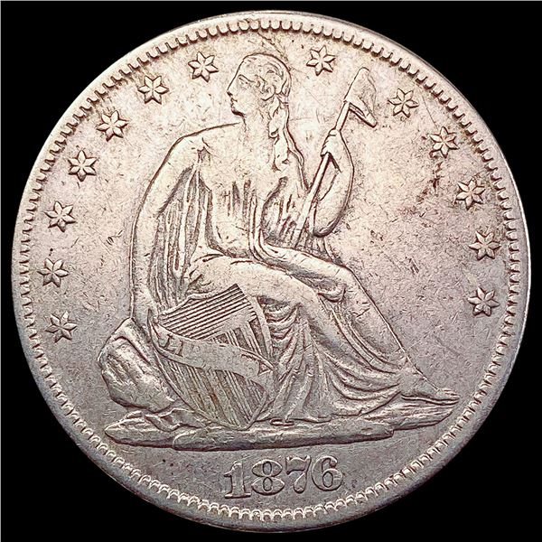 1876-CC Seated Liberty Half Dollar NEARLY UNCIRCULATED
