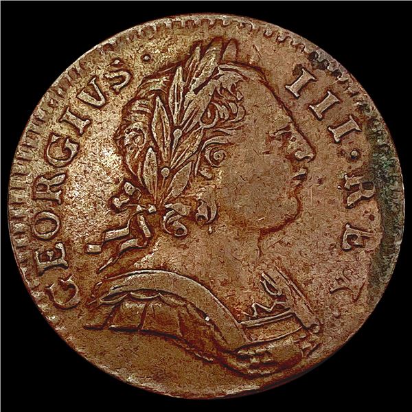 1774 Gr. Britain Farthing ABOUT UNCIRCULATED