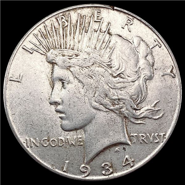 1934-S Silver Peace Dollar CLOSELY UNCIRCULATED