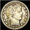 Image 1 : 1911-D Barber Quarter NICELY CIRCULATED