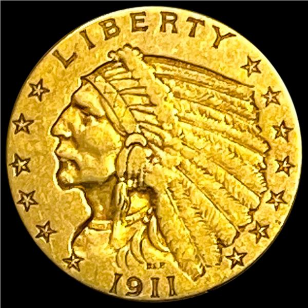 1911 $2.50 Gold Quarter Eagle NEARLY UNCIRCULATED