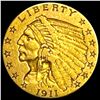 Image 1 : 1911 $2.50 Gold Quarter Eagle NEARLY UNCIRCULATED