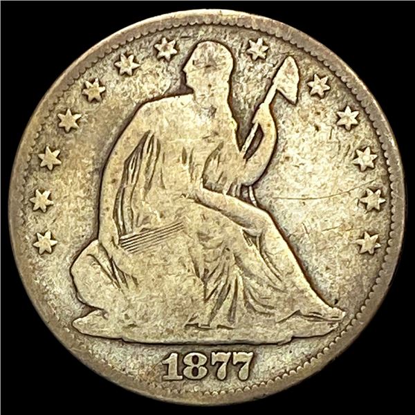 1877 Seated Liberty Half Dollar NICELY CIRCULATED