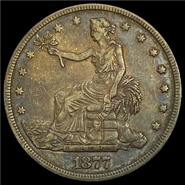 1877 Silver Trade Dollar NEARLY UNCIRCULATED