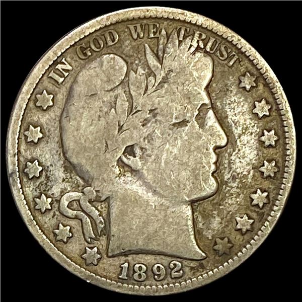 1892 Barber Half Dollar NICELY CIRCULATED