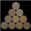 Image 2 : 1837-1856 US Large Cent Lot [10 Coins] HIGH GRADE