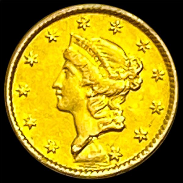 1853 Rare Gold Dollar CHOICE AU