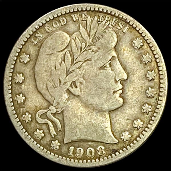 1908-O Barber Quarter NICELY CIRCULATED