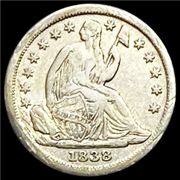 1838 Seated Liberty Half Dime CLOSELY UNCIRCULATED