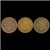 Image 2 : 1847-1851 US Large Cent Lot [3 Coins] CLOSELY UNCIRCULATED