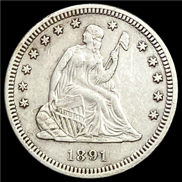 1891 Seated Liberty Quarter CHOICE AU