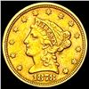 Image 1 : 1878 $2.50 Gold Quarter Eagle UNCIRCULATED