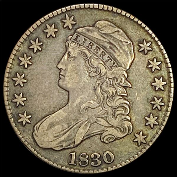 1830 Capped Bust Half Dollar NEARLY UNCIRCULATED