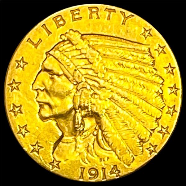 1914-D $2.50 Gold Quarter Eagle CHOICE AU