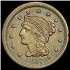 Image 1 : 1857 Lg Dt Braided Hair Large Cent CLOSELY UNCIRCULATED