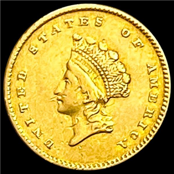 1854 Rare Gold Dollar NEARLY UNCIRCULATED