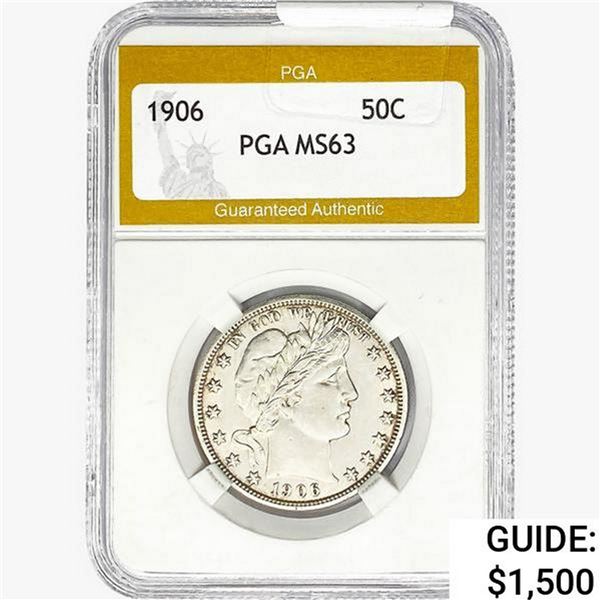 1906 Barber Half Dollar PGA MS63
