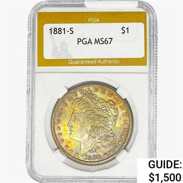 1881-S Morgan Silver Dollar PGA MS67