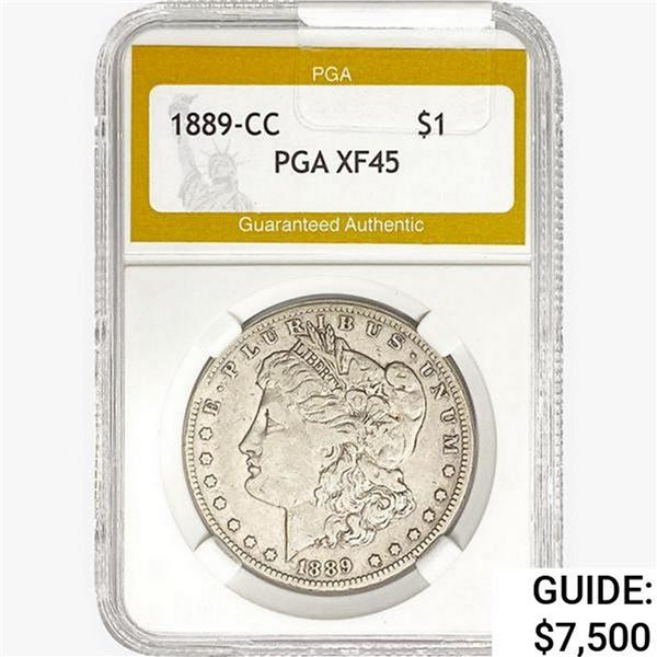1889-CC Morgan Silver Dollar PGA XF45