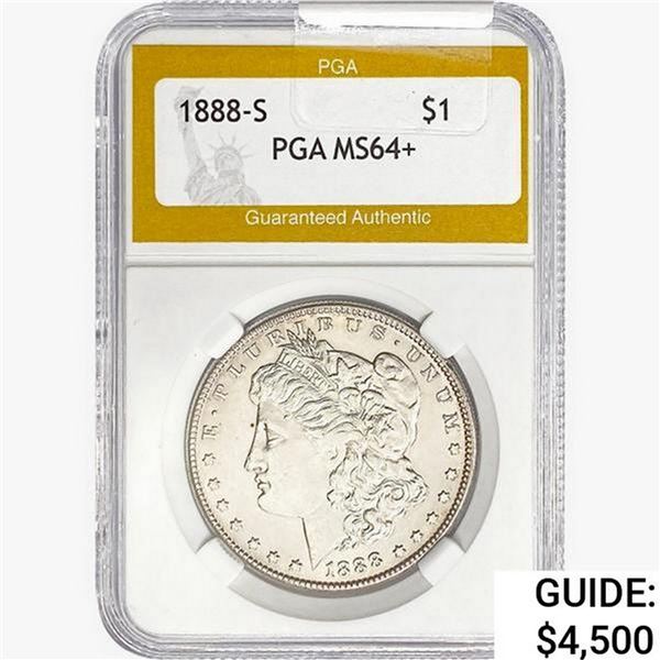 1888-S Morgan Silver Dollar PGA MS64+
