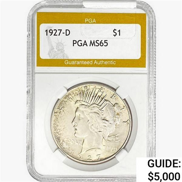 1927-D Silver Peace Dollar PGA MS65