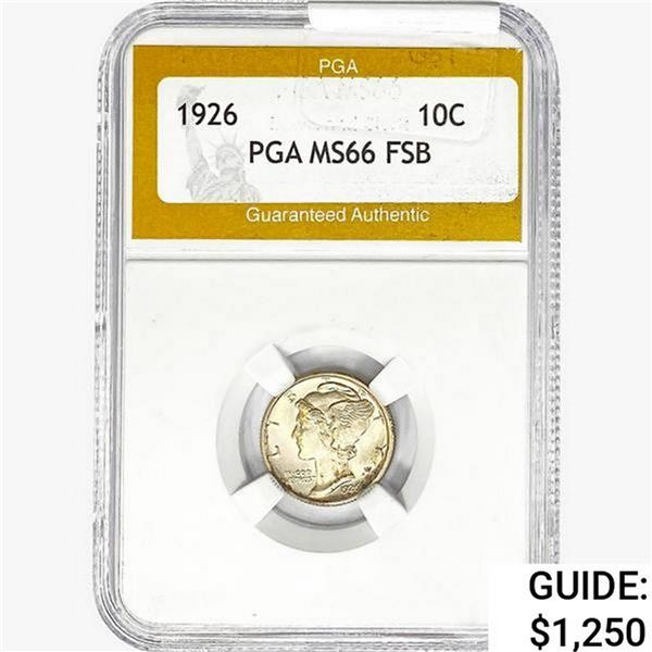 1926 Mercury Silver Dime PGA MS66 FSB