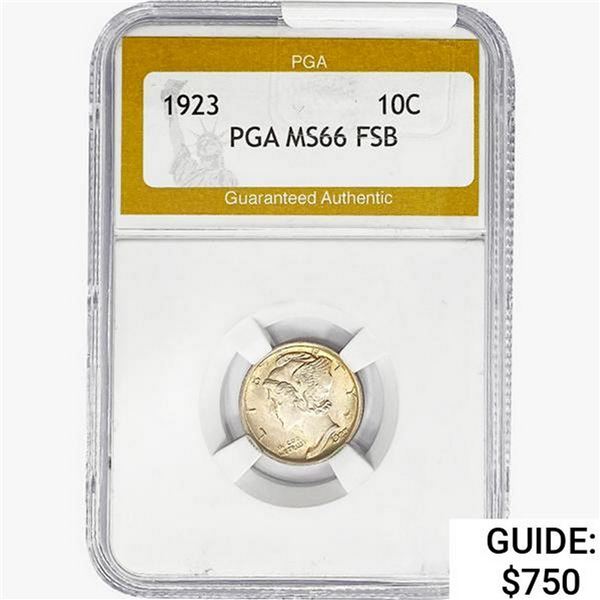 1923 Mercury Silver Dime PGA MS66 FSB
