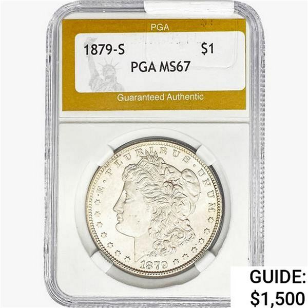1879-S Morgan Silver Dollar PGA MS67
