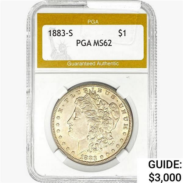 1883-S Morgan Silver Dollar PGA MS62