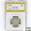 Image 1 : 1853 Seated Liberty Quarter PGA XF40 Arrows & Rays