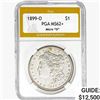 Image 1 : 1899-O Morgan Silver Dollar PGA MS62+ Micro "O"