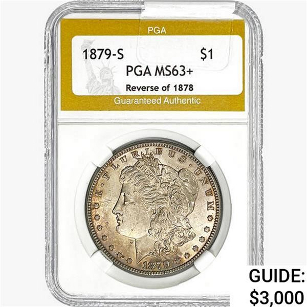 1879-S REV78 Morgan Silver Dollar PGA MS63+