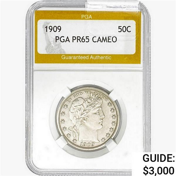 1909 Barber Half Dollar PGA PR65 CAMEO