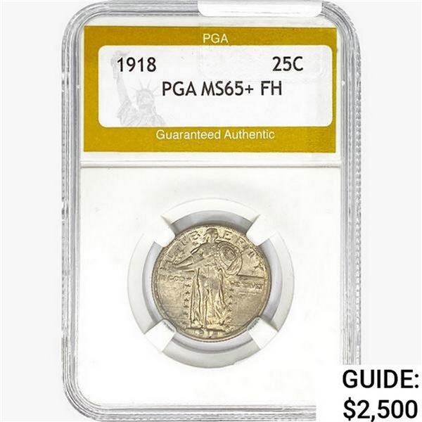 1918 Standing Liberty Quarter PGA MS65+ FH