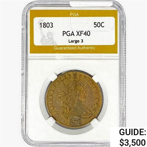 1803 Draped Bust Half Dollar PGA XF40