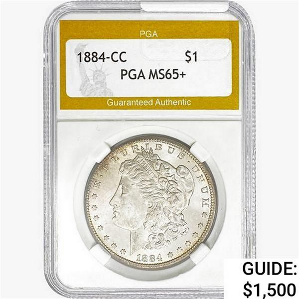 1884-CC Morgan Silver Dollar PGA MS65+
