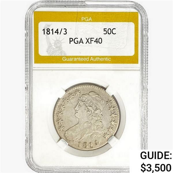 1814 /3 Capped Bust Half Dollar PGA XF40