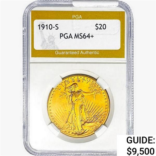 1910-S $20 Gold Double Eagle PGA MS64+
