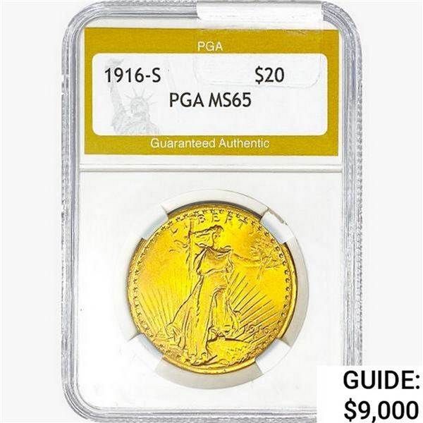 1916-S $20 Gold Double Eagle PGA MS65